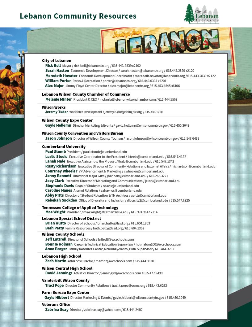 Lebanon Community Resources 3
