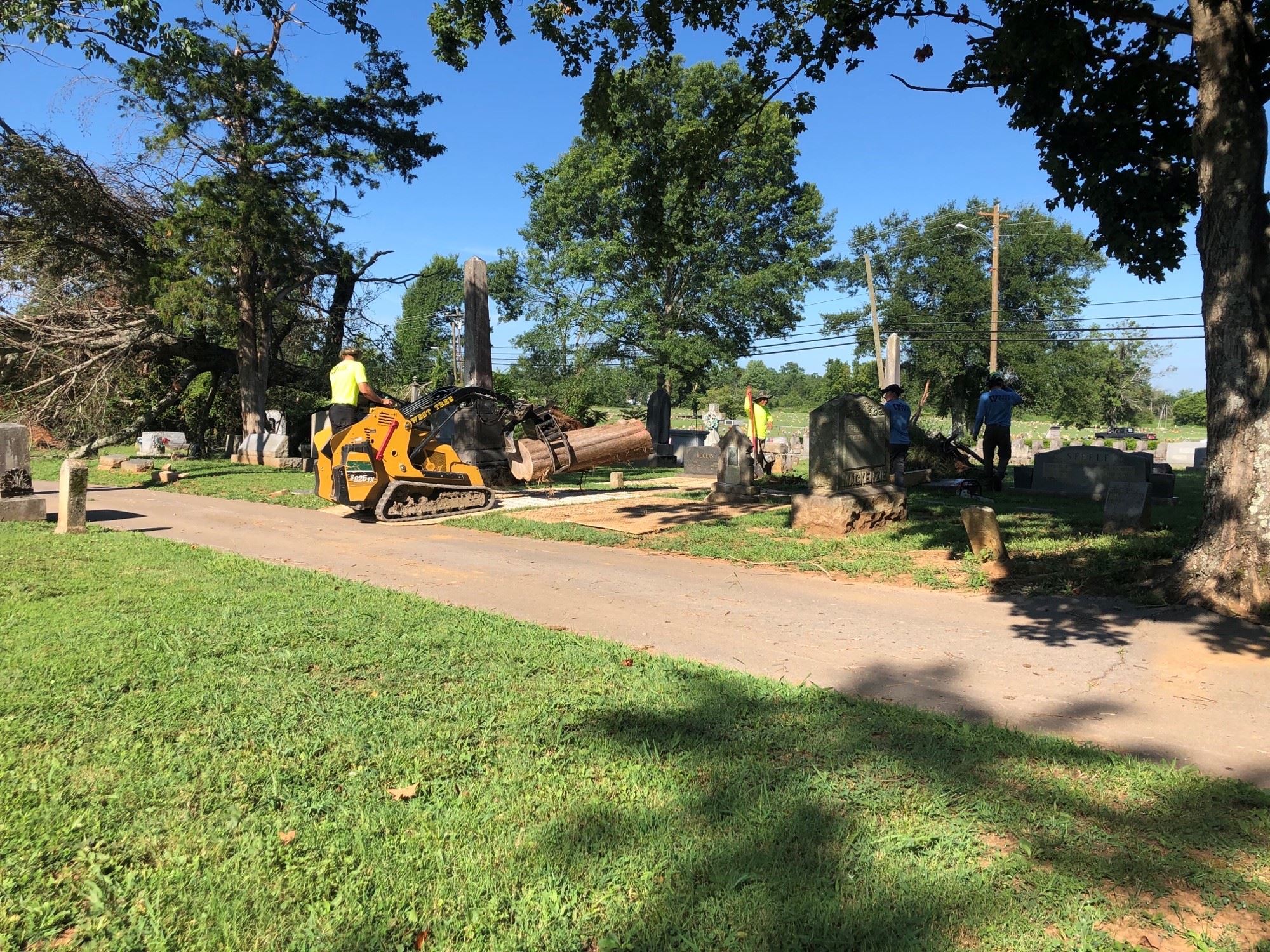 Photo - Cemetery Tornado Related Tree Damage Cleanup Begins  7-27-20  B
