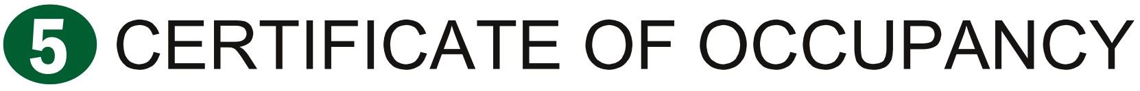 5 Certificate of Occupancy 